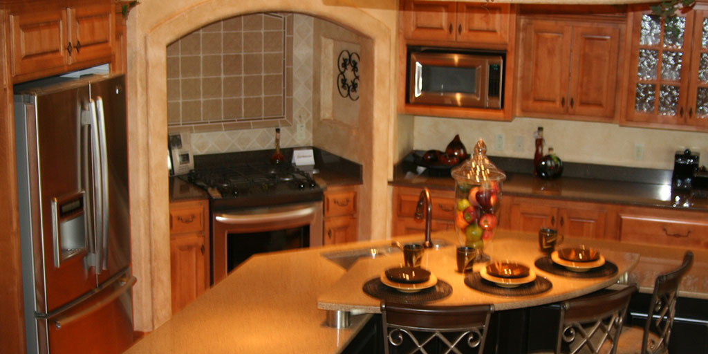 Tuscan-themed kitchen, a 2000s home design trend