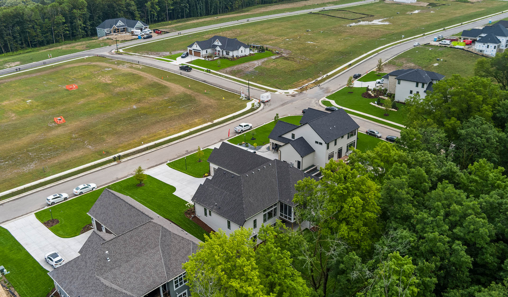 Ariel view of Bella Vista Estates neighborhood