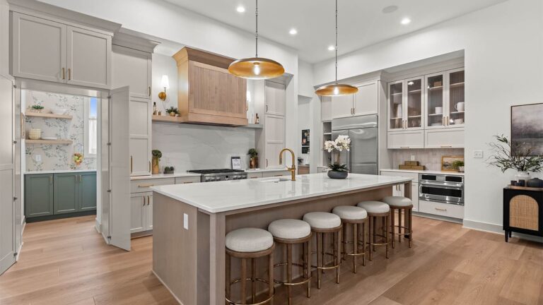 The Nora at Bella Vista Estates, modern kitchen with elegant design elements