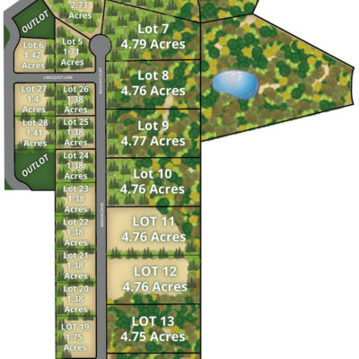 Plat map of subdivision Cedar Creek Estates in Polk, Wisconsin