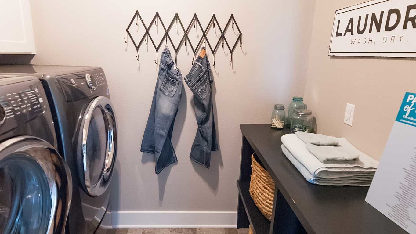 Laundry room in the Genevieve model home