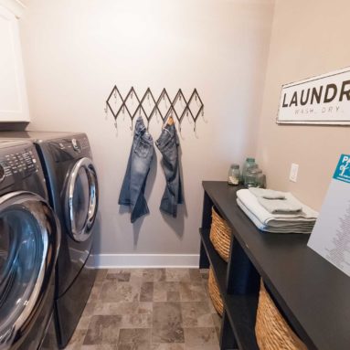 Laundry room in the Genevieve model home