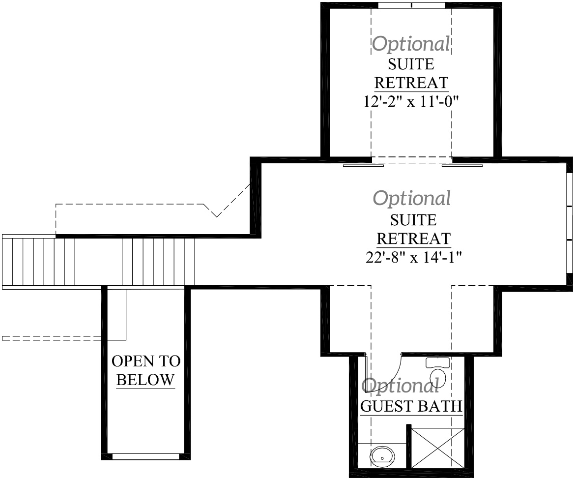 Second floor plan of the Dakota model home