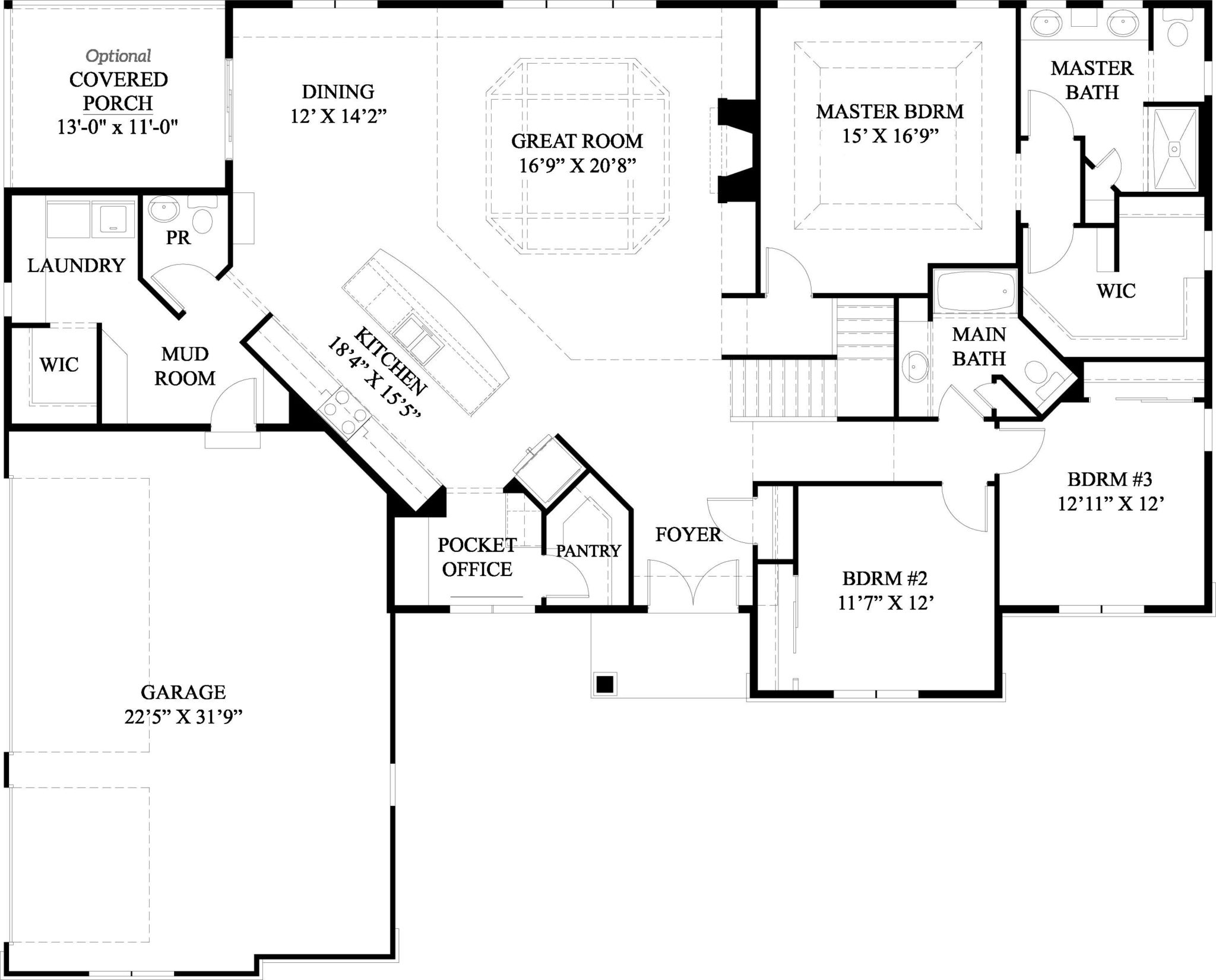 The Dawson first floor plan