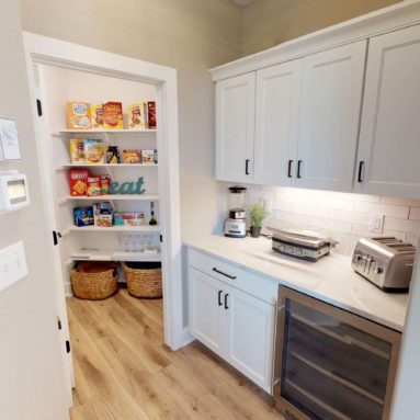 Demlang Builders - The Harper model home messy kitchen