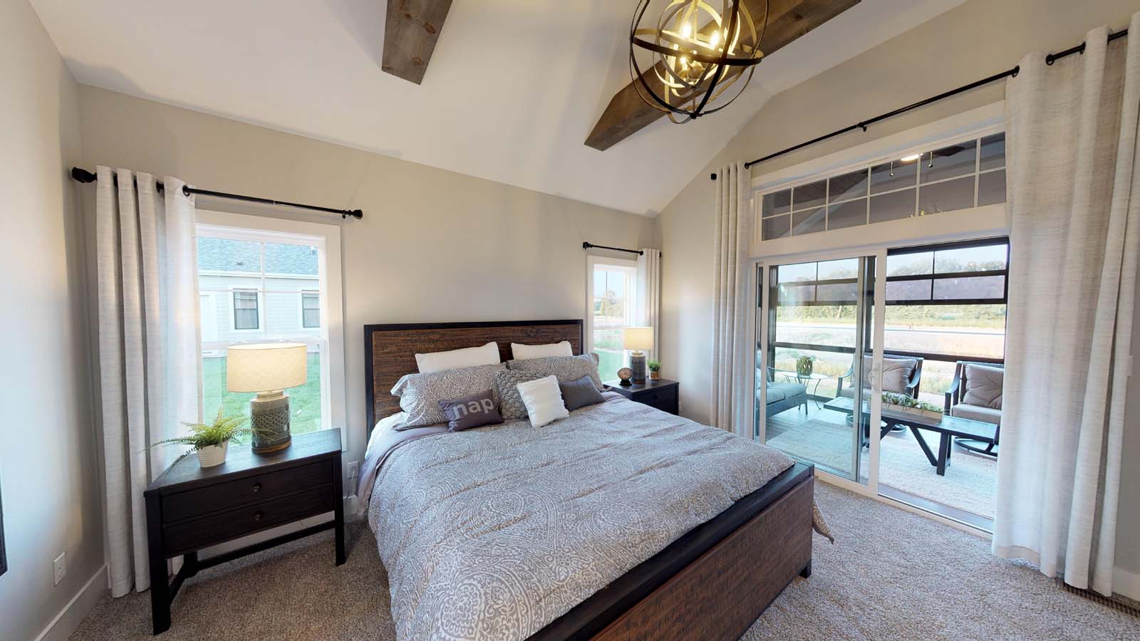 Demlang Builders - The Harper model home master bedroom
