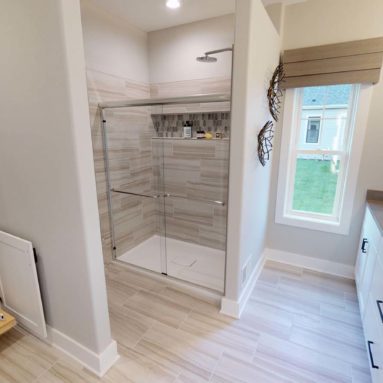 Demlang Builders - The Harper model home master bathroom