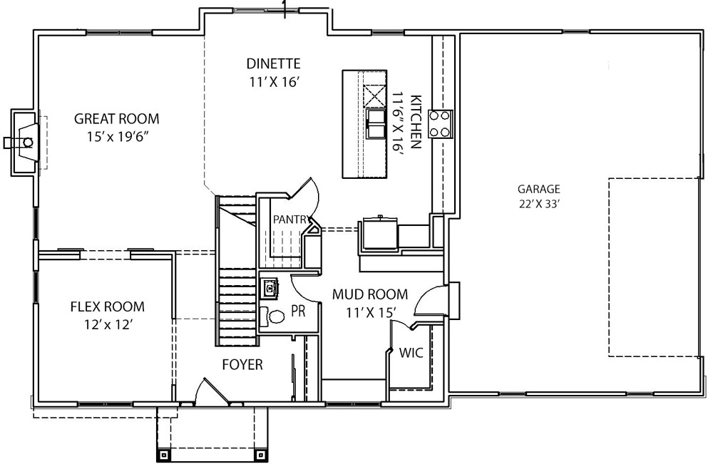 The Emerson First Floor Plan