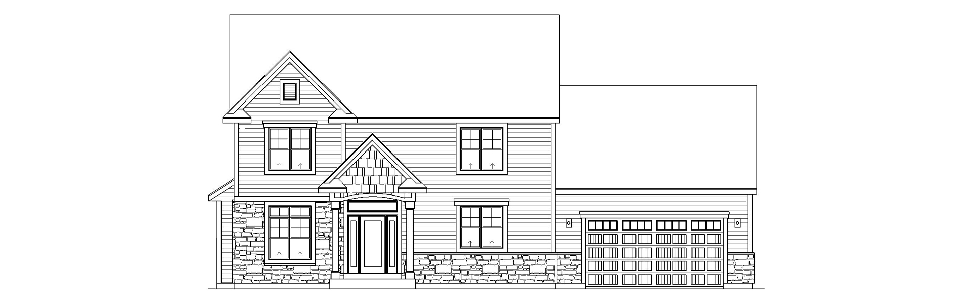 The Emerson II Base Model - Front Elevation