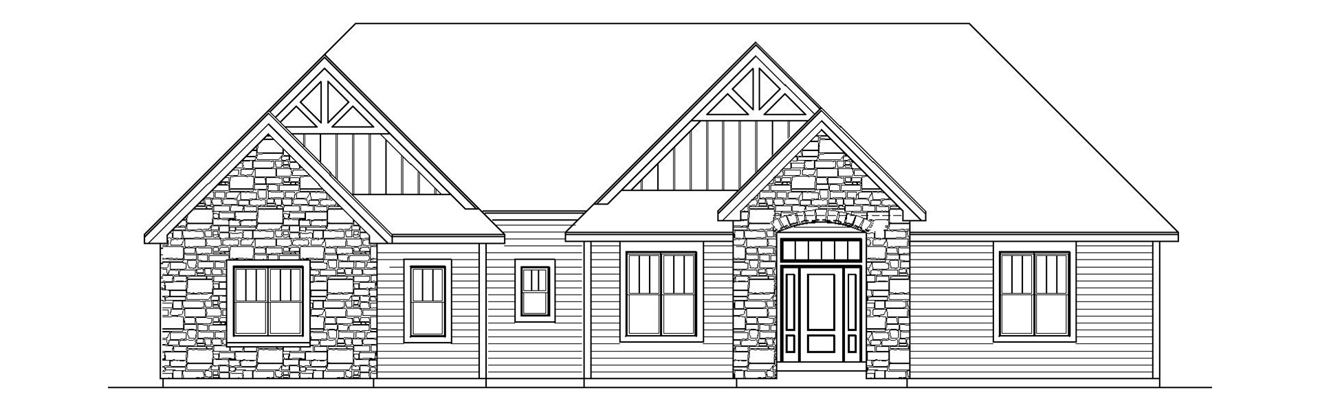 The Finley II Base Model - Front Elevation