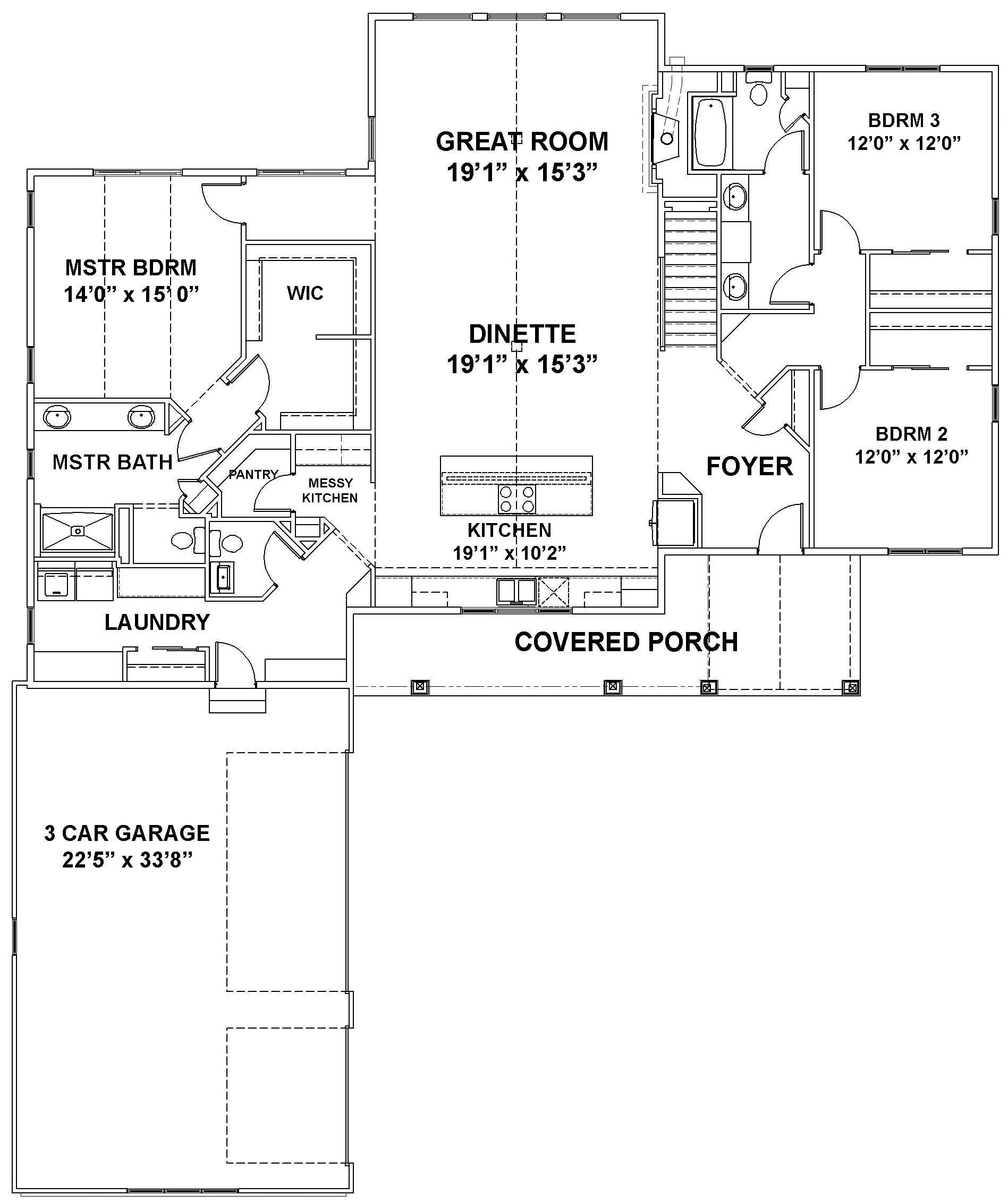 The Harper Model Home Base Floor Plan