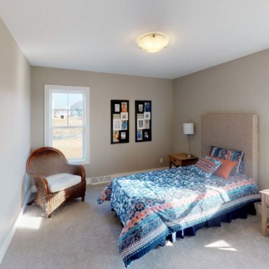The Hadley model home bedroom
