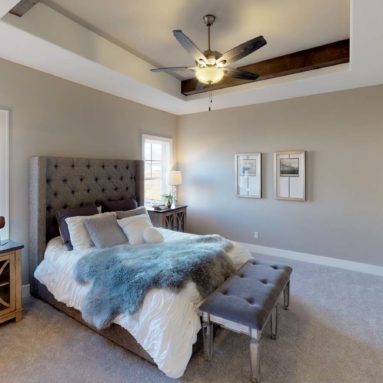 The Hadley model home master bedroom