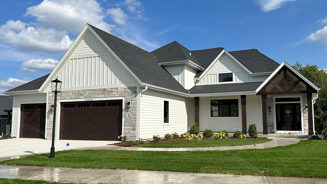Front exterior of Demlang's 2023 Parade of Homes Model- The Kenzie