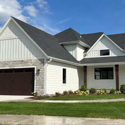 Front exterior of Demlang's 2023 Parade of Homes Model- The Kenzie