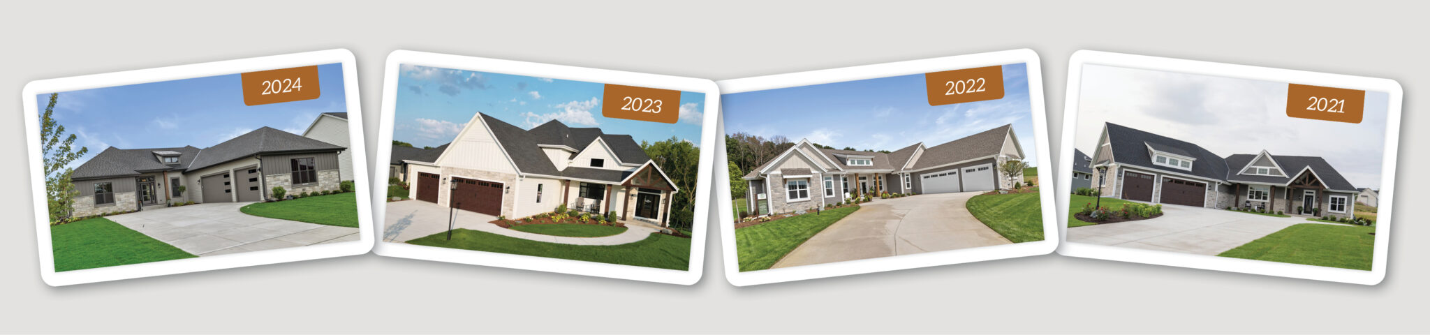 Parade of Homes - Exterior Models from the last four years.