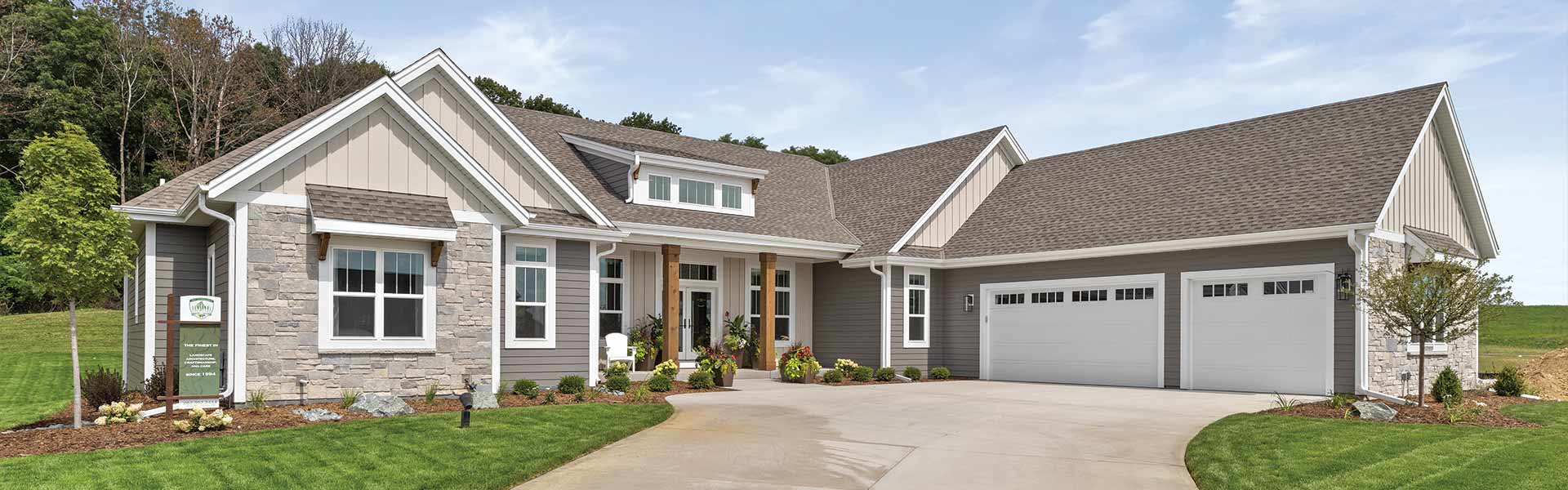 The Jenna Front Exterior by Demlang Builders
