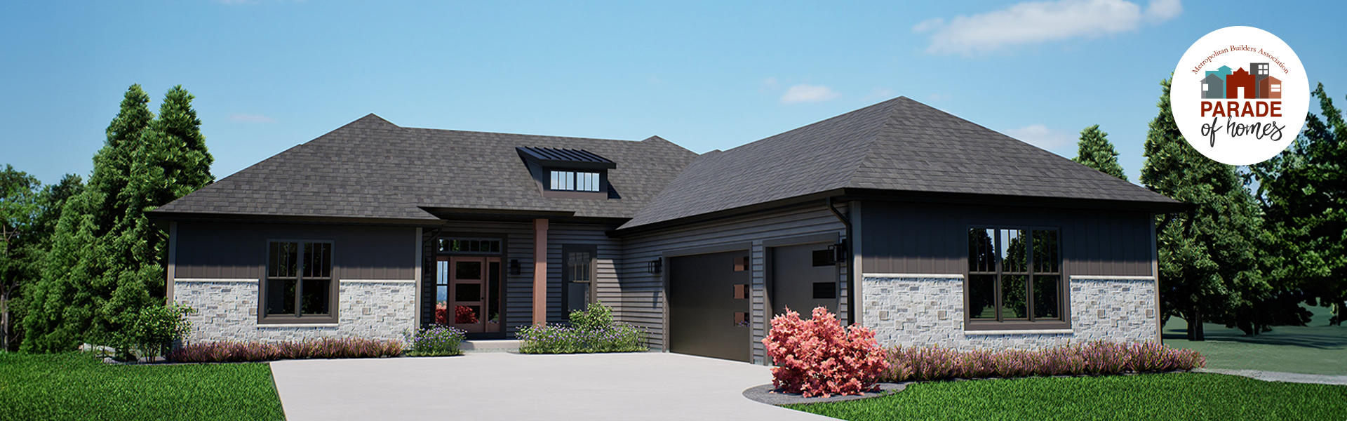 Rendering of exterior of The Lexi, Demlang Builder's 2024 Parade of Homes Model