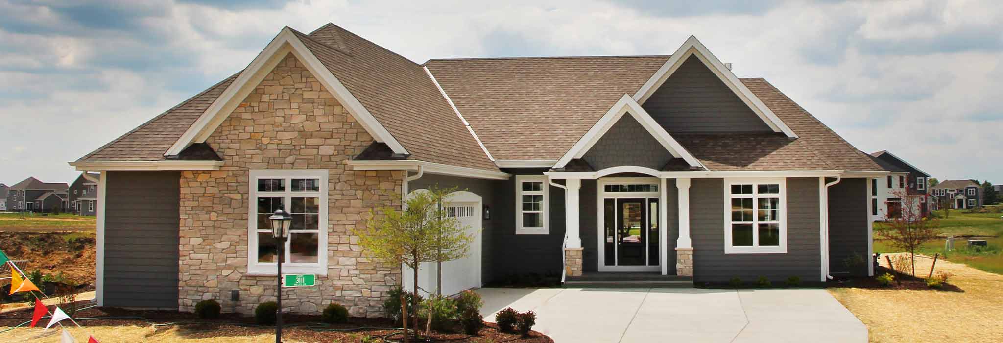 The Brittany Front Exterior by Demlang Builders