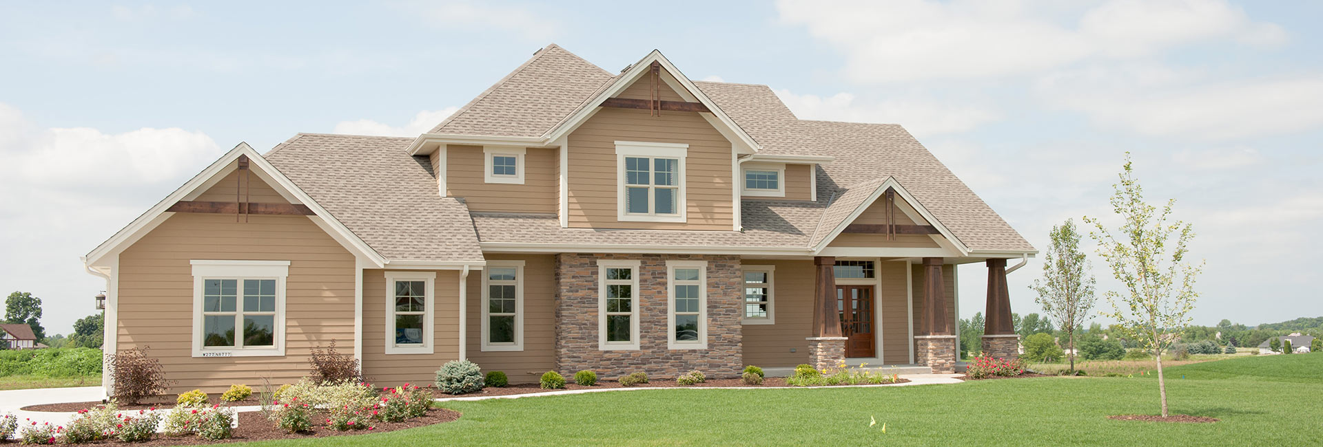 Front elevation of the Courtlynn model home