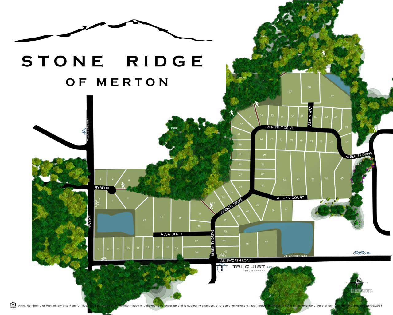Stone Ridge of Merton Sales Plat Map