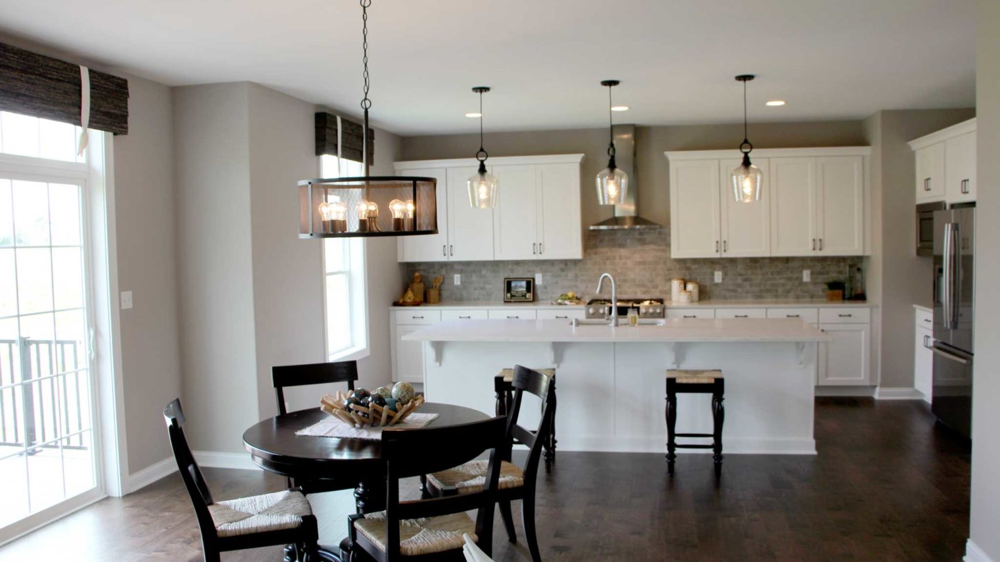 The Emerson model home dinette and kitchen interior view